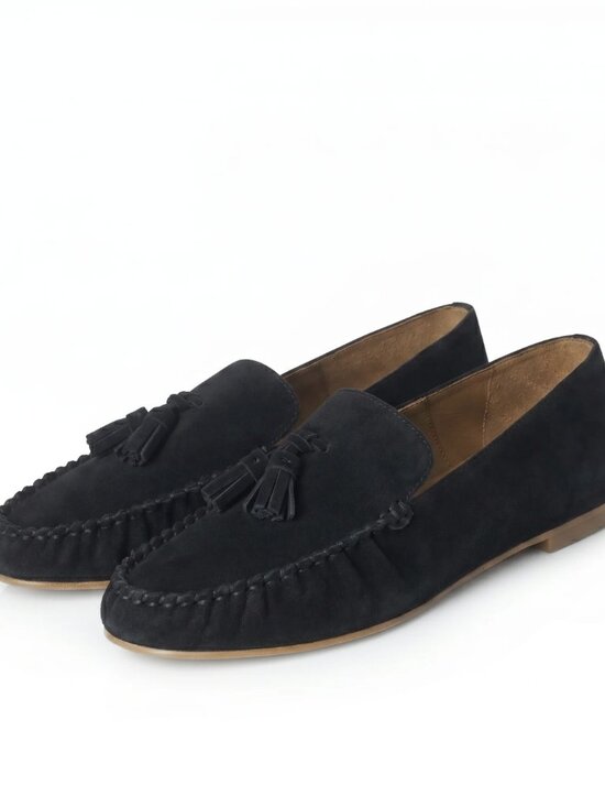 Sargasso & Grey Shoes - Sargasso & Grey Hope Black Suede Loafers 8 Wide